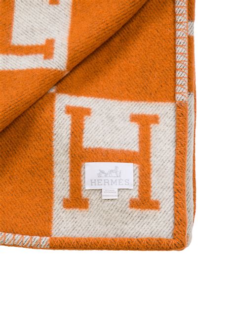 orange and white hermes blanket|hermes blanket price.